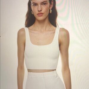 Aritzia White Crop Top